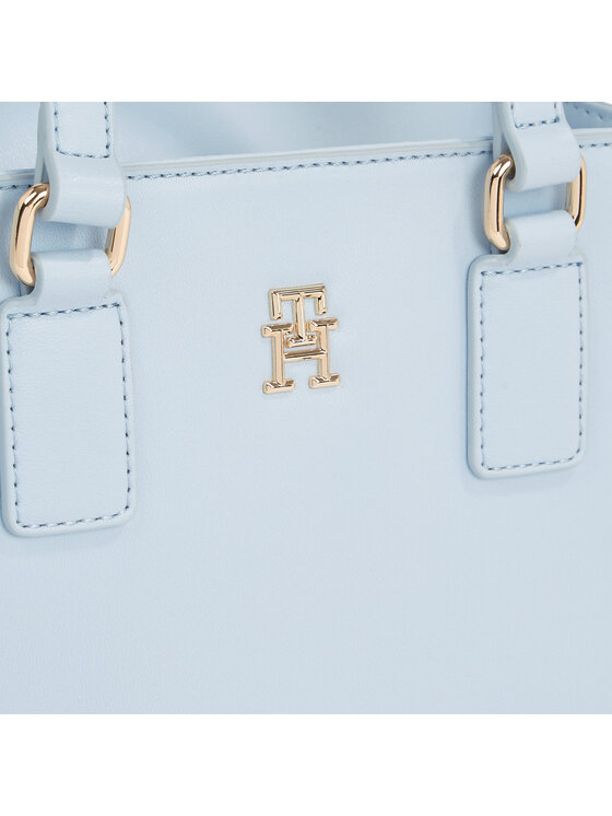 Tommy Hilfiger Tommy Hilfiger Дамска чанта Th Monotype Mini Tote AW0AW15977 Светлосиньо