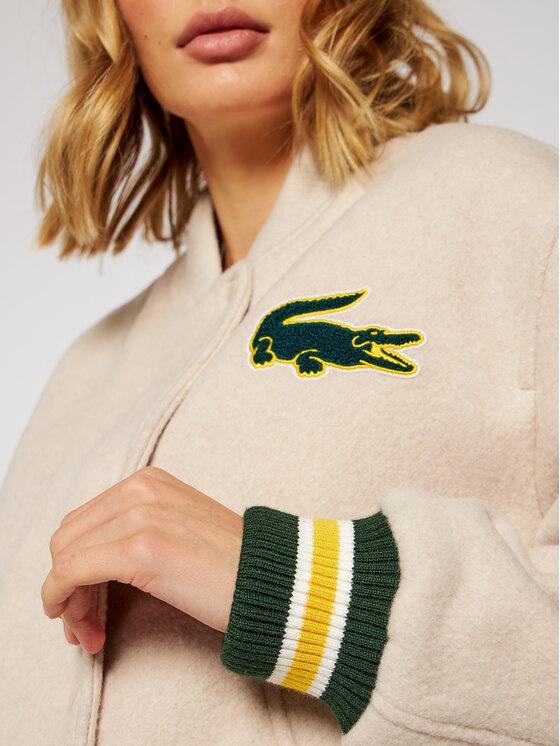 Lacoste Lacoste Bunda bomber BF1265 Béžová Regular Fit