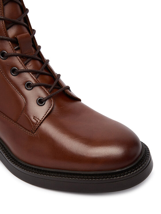 Tommy Hilfiger Tommy Hilfiger Trzewiki Corporate Casual Lth Boot FM0FM06174 Brązowy