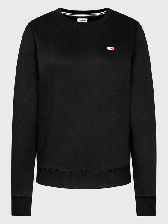 Tommy Jeans Tommy Jeans Μπλούζα Fleece DW0DW09227 Μαύρο Regular Fit