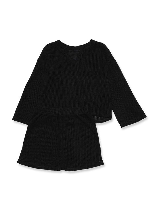 Esotiq Esotiq Piżama 42098 Czarny Regular Fit