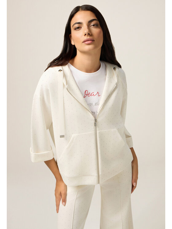 Oltre Oltre Felpa G955J004228N011 Bianco Baggy Fit