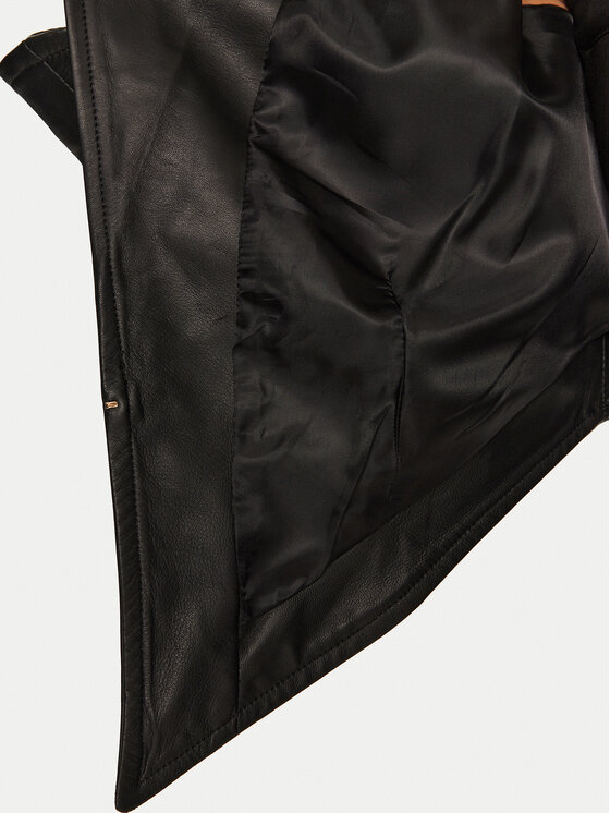 Babylon Babylon Μπουφάν δερμάτινο S0250B Μαύρο Regular Fit