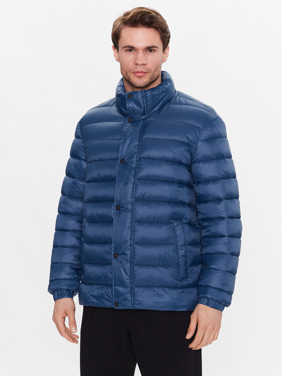 Sisley Prechodná bunda 2BA2SN01J Modrá Regular Fit