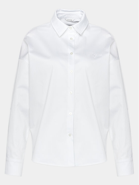 Guess Guess Koszula Ls Nicla W4RH51 WD2M1 Biały Regular Fit