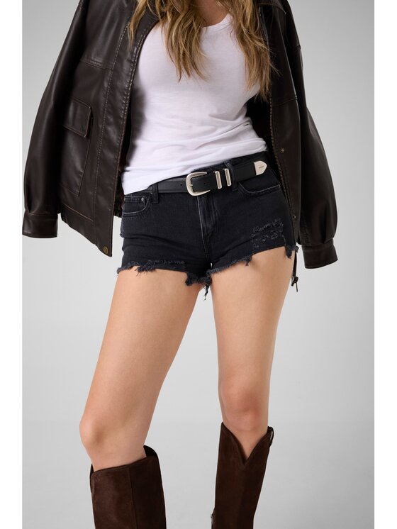 Guess Guess Szorty jeansowe 183139 Czarny Short Fit