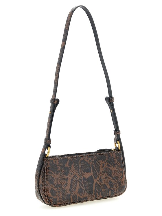 PINKO PINKO Torebka Brown Calfskin Crossbody Brązowy