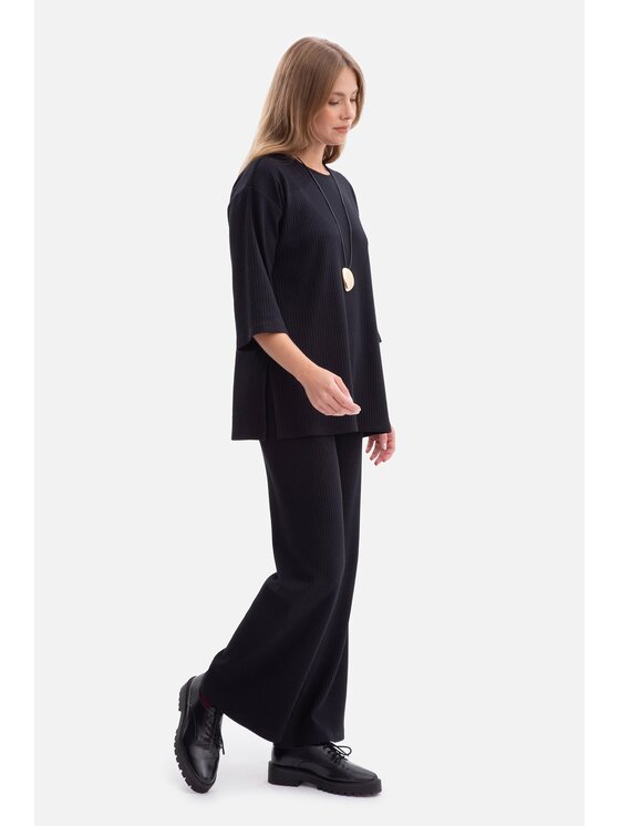 BeWear BeWear Bluzka b301 Czarny Baggy Fit
