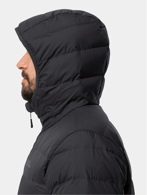 Jack Wolfskin Jack Wolfskin Vatovaná bunda Ather Down Hoody 1207671 Čierna Regular Fit