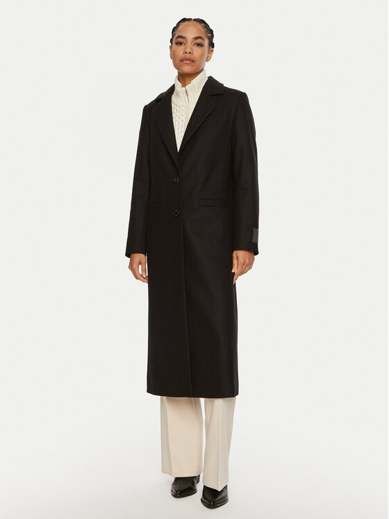 Hugo Cappotto di lana Mojeni 50526199 Nero Regular Fit, taglia : 42
