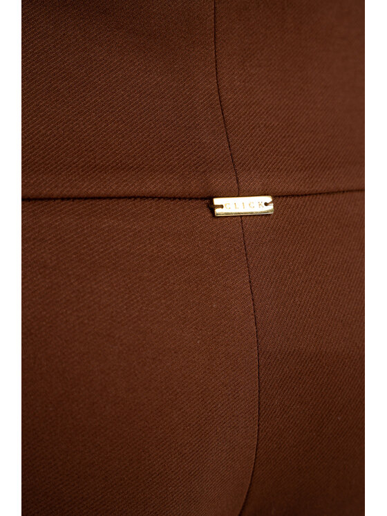 CLICK CLICK Kalhoty z materiálu 30-316 Hnědá Anatomic Fit