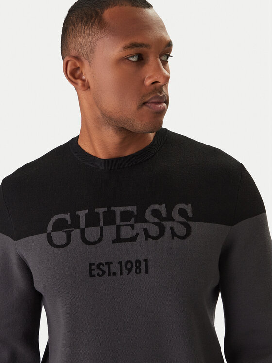 Guess Guess Sweter M6RR20 Z4492 Szary Regular Fit