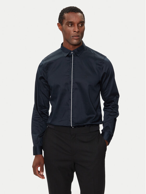 Armani Exchange Košeľa 6DZC27 ZNZRZ 1510 Tmavomodrá Slim Fit