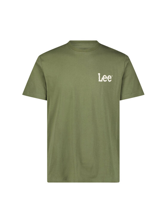 Lee Lee T-shirt WOBBLY LEE TEE Verde Regular Fit