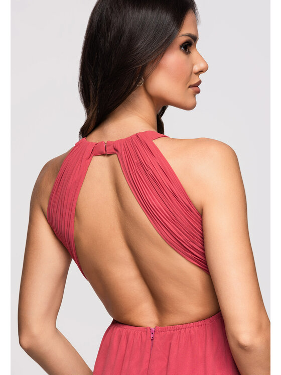Ombre Ombre Sukienka wieczorowa LA-OM-DLR358 Niebieski Regular Fit