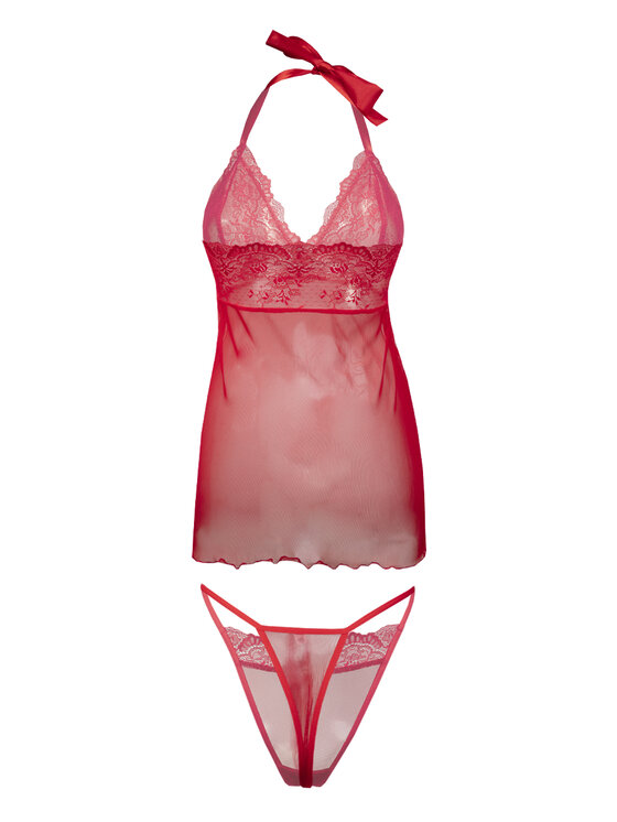 DKaren Lingerie DKaren Lingerie Komplet bielizny Arizona Czerwony Classic Fit