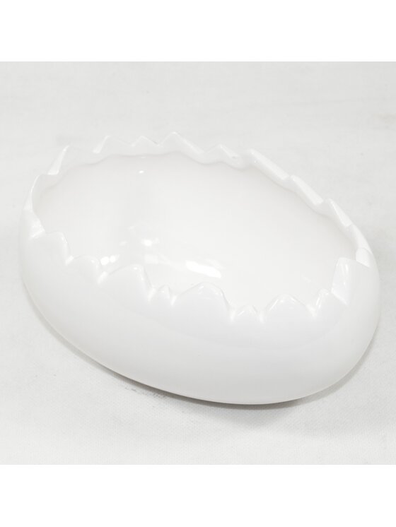 MIAhome MIAhome Osłonka na doniczkę biała skorupka 9x18,5x13 cm KEST Biały
