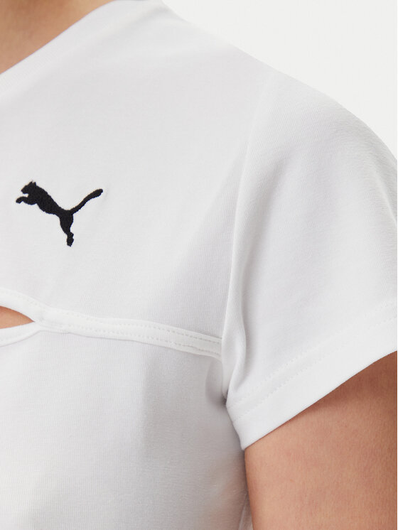 Puma Puma T-särk Ess Cut-Out 631164 Valge Slim Fit