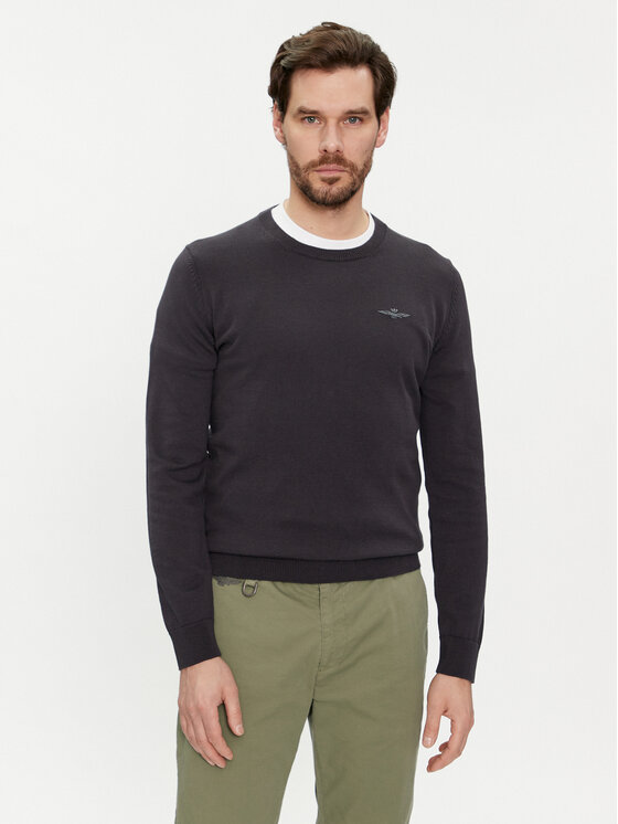 Aeronautica Militare Aeronautica Militare Džemper 241MA1488L506 Siva Slim Fit