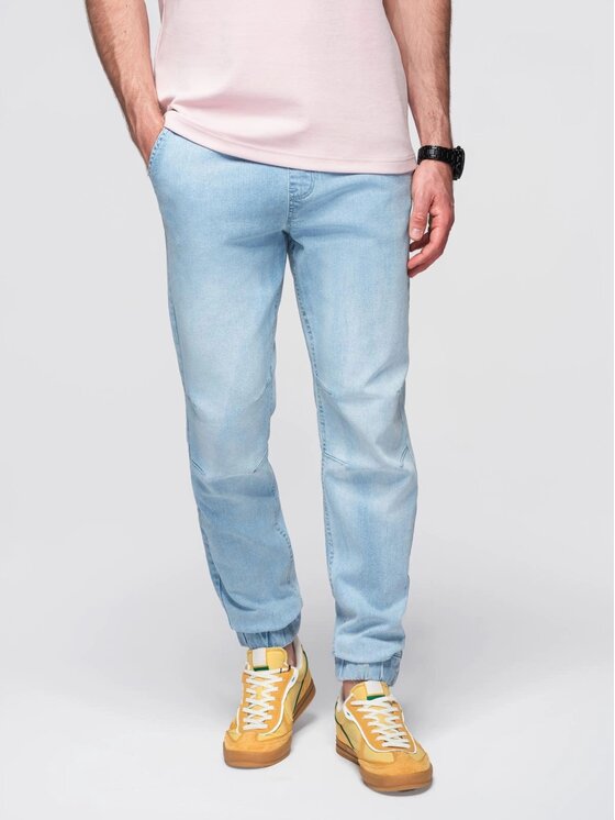 Ombre Ombre Jeansy OM-PADJ-0267 Niebieski Jogger Fit