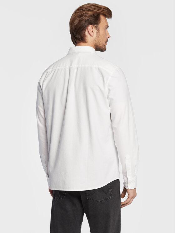 Wrangler Wrangler Camicia W5B1BM989 112323745 Bianco Regular Fit