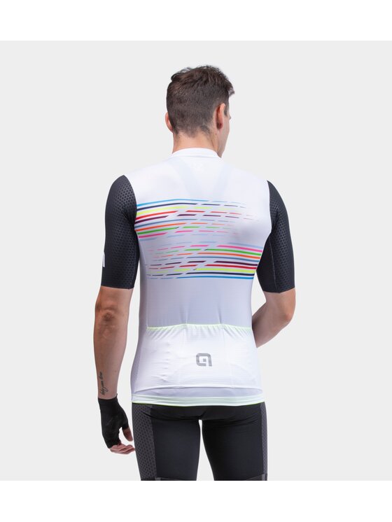 Alé Cycling Alé Cycling Koszulka rowerowa PR-S Logo Biały Fitted Fit