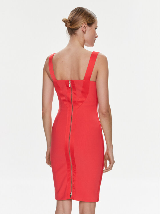 Marciano Guess Marciano Guess Cocktail obleka 4RGK13 6869Z Rdeča Slim Fit