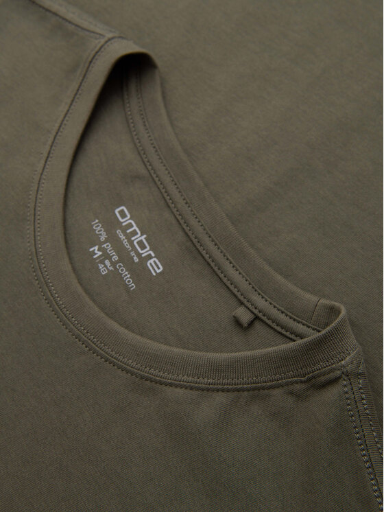 Ombre Ombre Longsleeve OM-LSBL-0142 Khaki Regular Fit