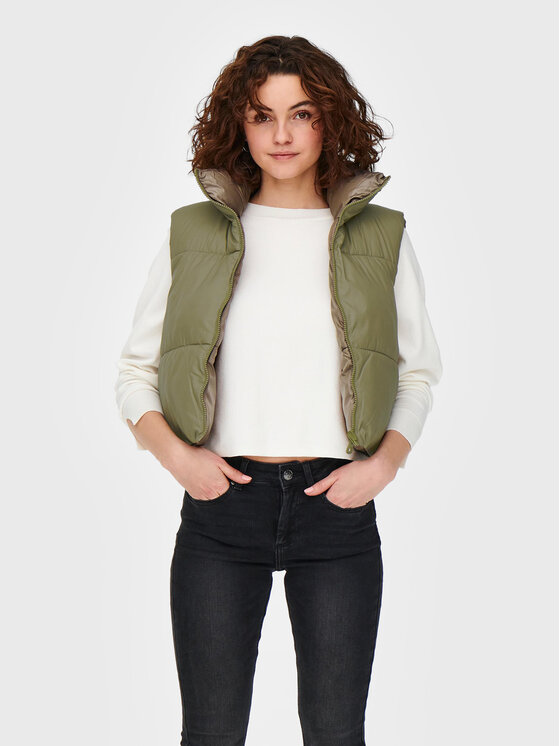 ONLY ONLY Vestă Ricky 15245572 Verde Regular Fit