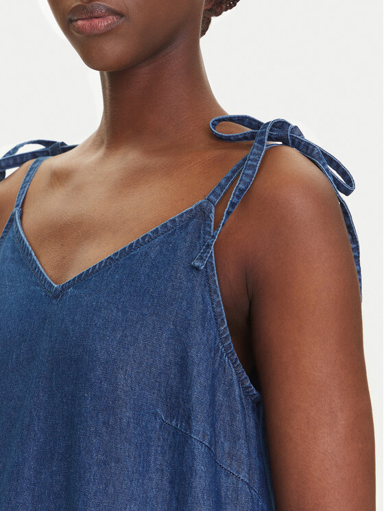 Pieces Pieces Дънкова рокля Tenim 17157940 Тъмносин Loose Fit