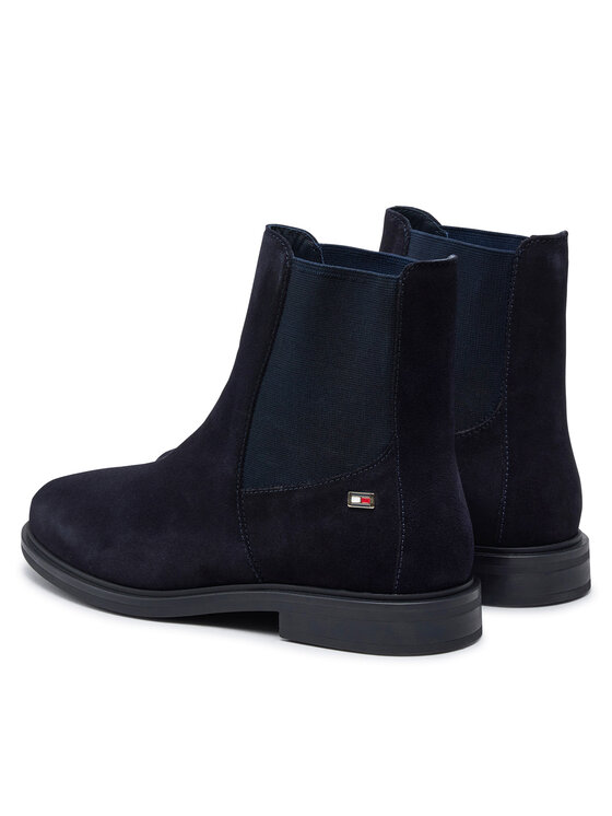 Tommy Hilfiger Tommy Hilfiger Kotníková obuv s elastickým prvkem FW0FW08176 Tmavomodrá