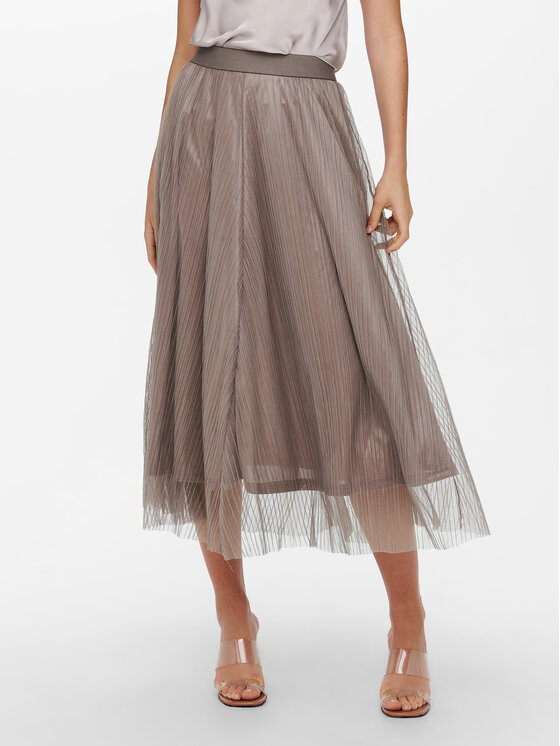 ONLY Fustă midi 15214303 Maro Regular Fit