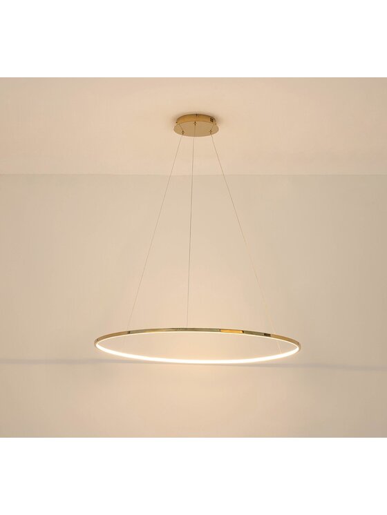 MIAhome MIAhome Lampa wisząca RING SLIM 80 złota Złoty