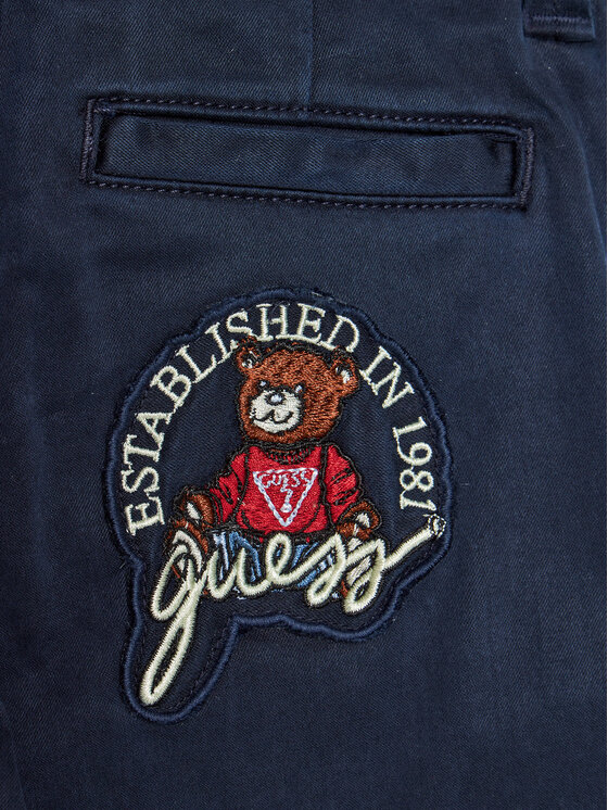 Guess Guess Hlače N4BB00 WF7H0 Tamnoplava Slim Fit