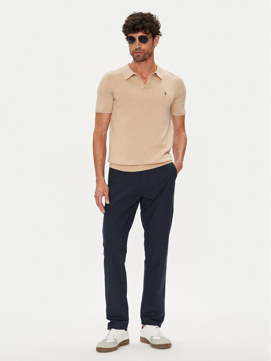 U.S. Polo Assn. U.S. Polo Assn. Polo marškinėliai MUP3554 Smėlio Slim Fit