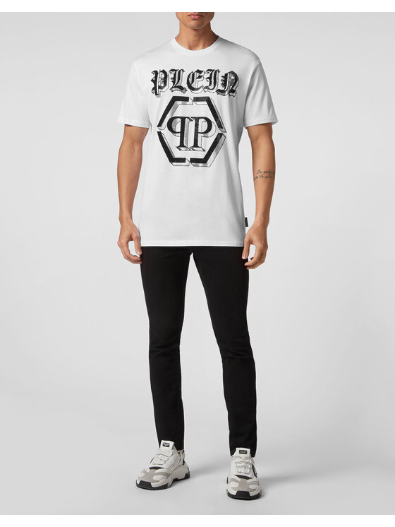 PHILIPP PLEIN PHILIPP PLEIN T-Shirt 1195 Biały Regular Fit