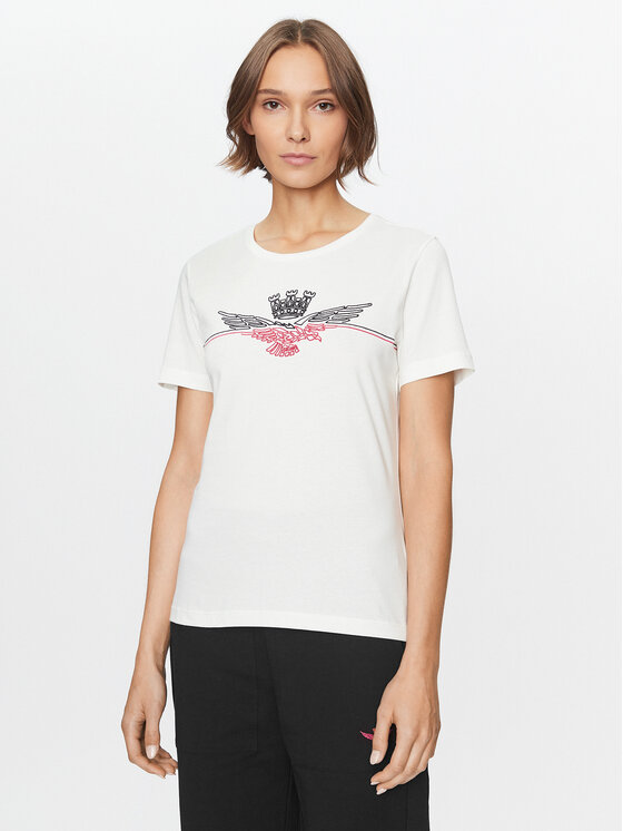 Aeronautica Militare Tricou 232TS2164DJ496 Alb Regular Fit