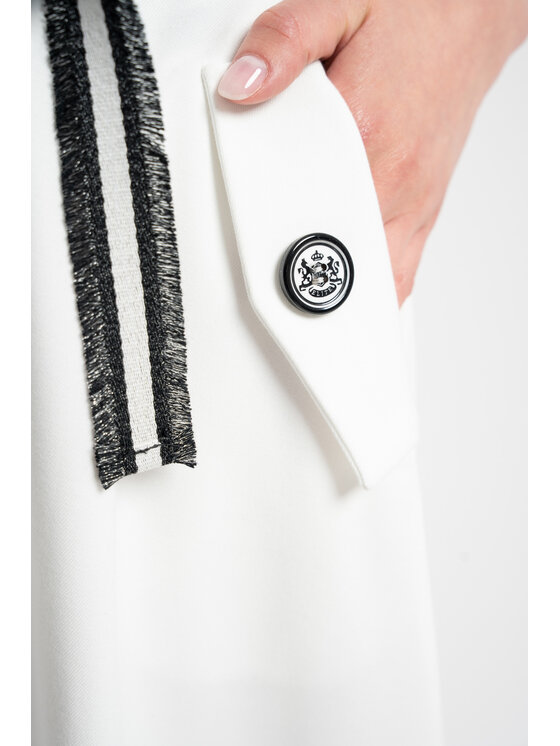 CLICK CLICK Spódnica midi 50-719 Biały Comfortable Fit