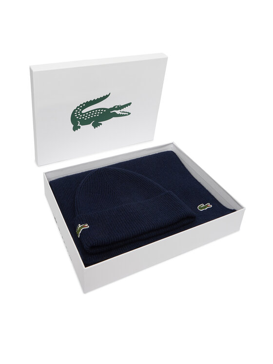 Lacoste Lacoste Set čiapka a šál RB5385 Tmavomodrá