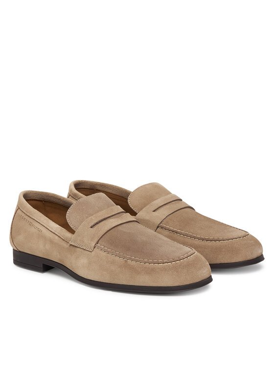 Tommy Hilfiger Tommy Hilfiger Lords Flexible Slim Suede Loafer FM0FM05745 Bej