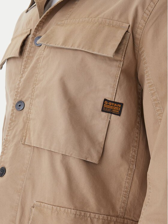G-Star Raw G-Star Raw Prijelazna jakna 4 Pkt Overshirt D26429-D387 Bež Slim Fit