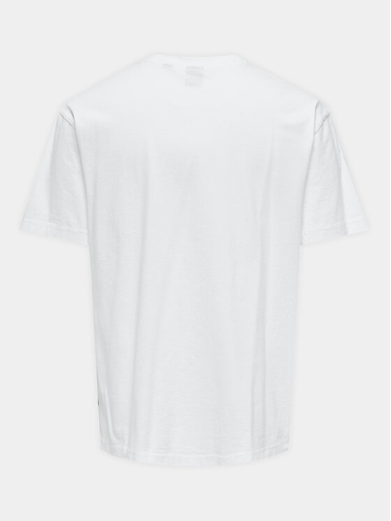 Only & Sons Only & Sons T-shirt Classiques 22029023 Bijela Relaxed Fit