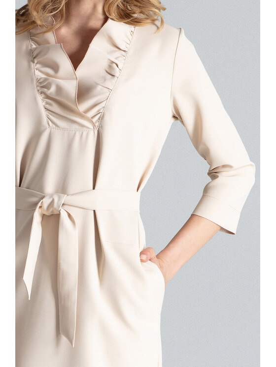 FIGL FIGL Šaty M644 Béžová Regular Fit