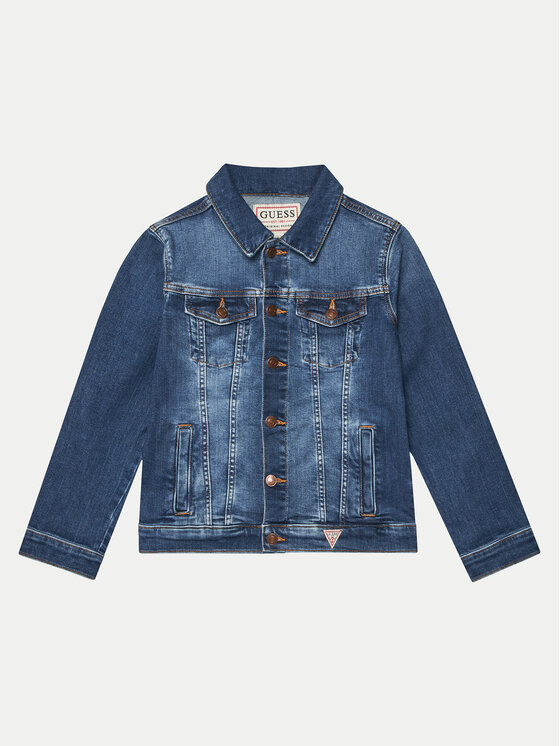 Guess Giacca di jeans L4RL07 D4GV0 Blu Regular Fit, taglia : 12Y