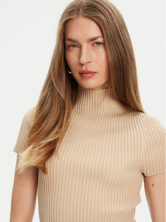 Guess Guess Πουλόβερ W5YR04 Z0040 Μπεζ Regular Fit