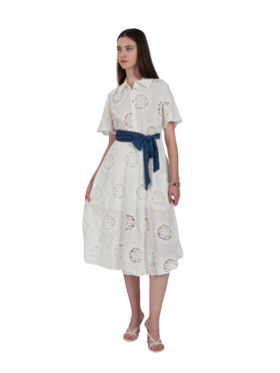 Yes Zee Yes Zee Vestito Abito donna Bianco Regular Fit