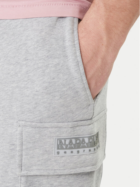 Napapijri Napapijri Športové kraťasy N-Box Logo NP0A4I59 Sivá Relaxed Fit