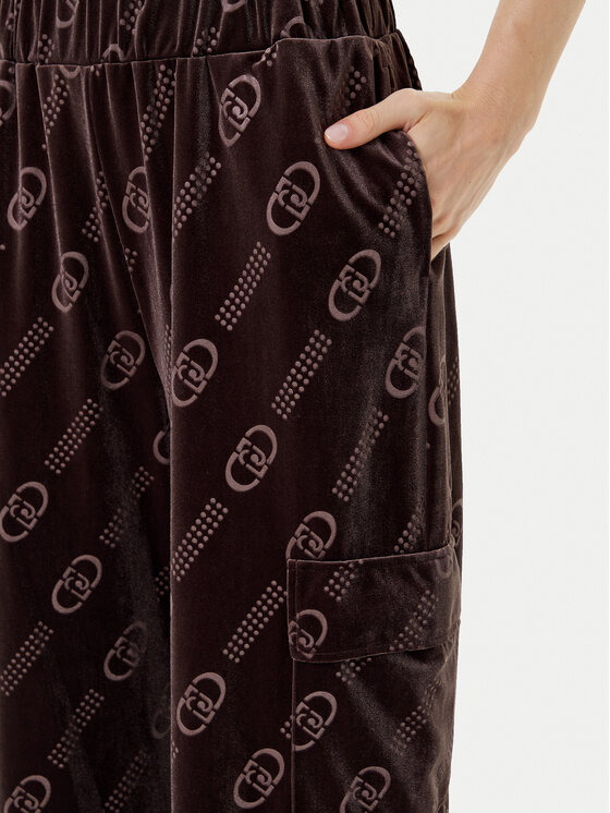 Liu Jo Sport Liu Jo Sport Pantaloni da tuta TF5111 J4955 Marrone Relaxed Fit