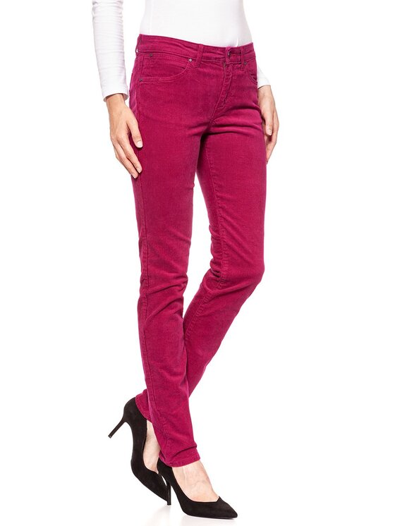 Wrangler Wrangler Spodnie materiałowe SLIM Różowy Slim Fit