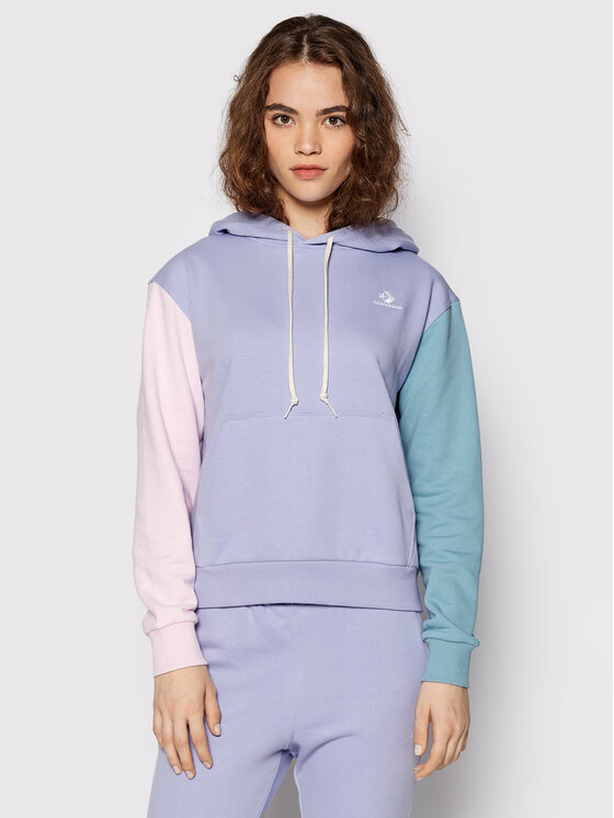 Converse Felpa Colorblocked 10023397 A02 Viola Classic Fit Modivo